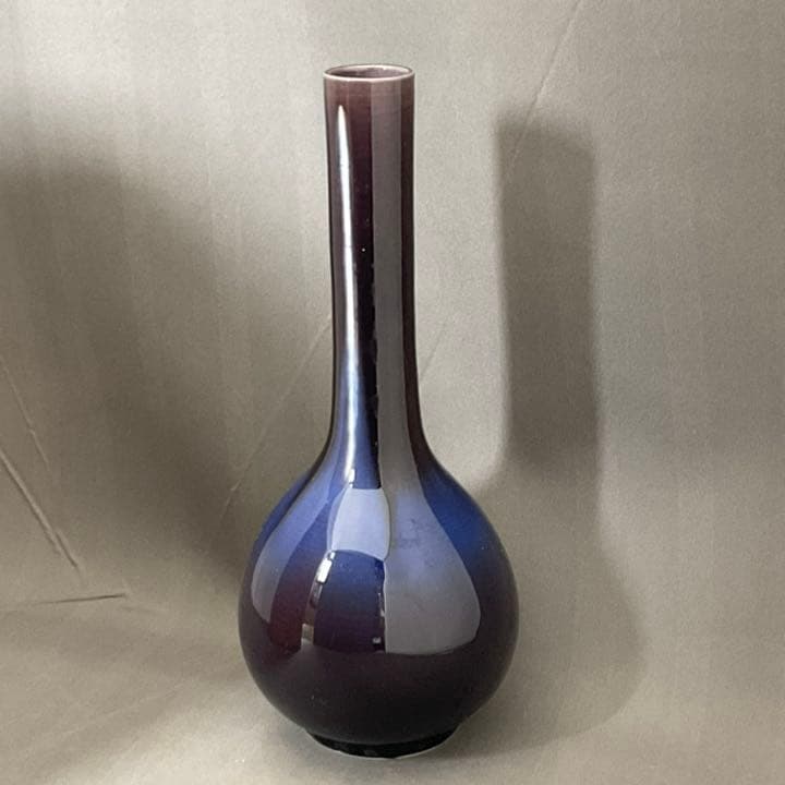 3代目　徳田八十吉　正彦　花入　花瓶　共箱　九谷焼