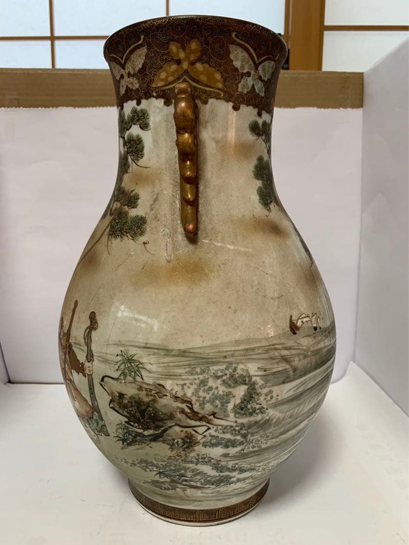 明治九谷　大花瓶36cm 送料込み