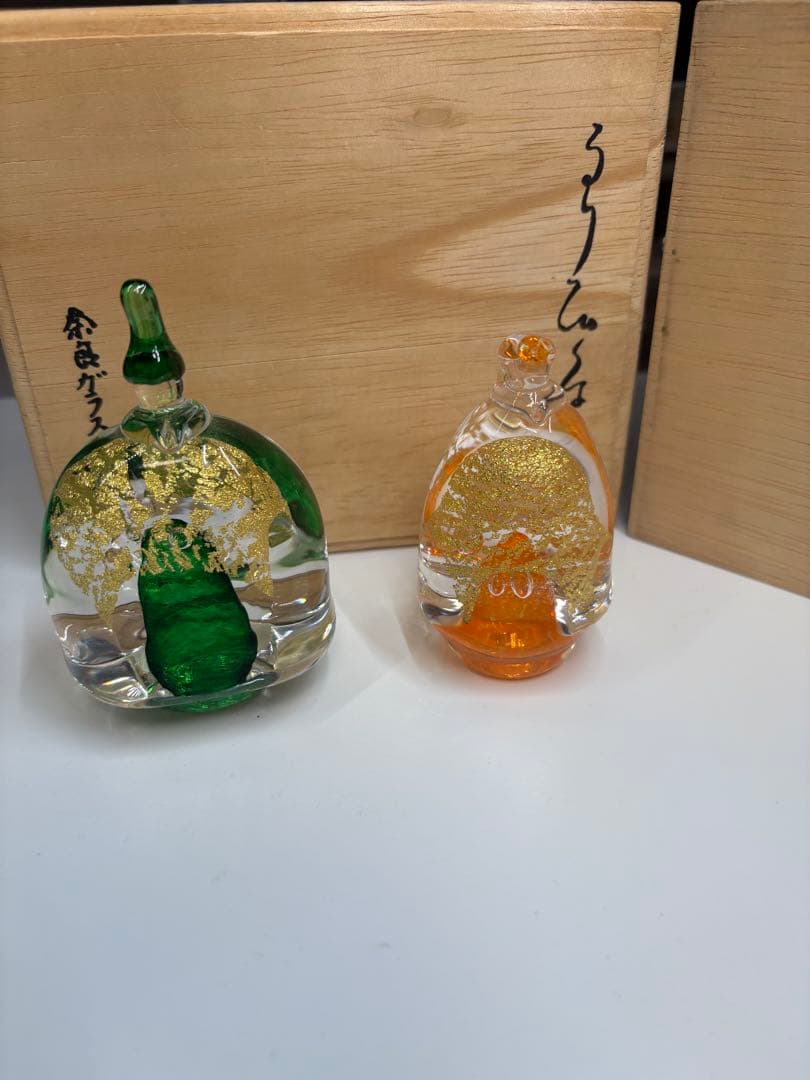 ■瑠璃雛　雛人形　るりびな　奈良ガラス工房　金箔　立雛　おひなさま　値段交渉可能