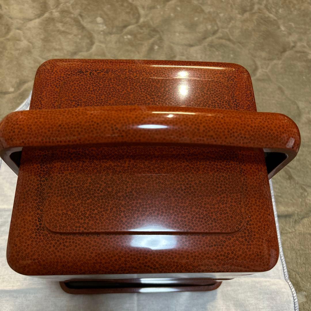 津軽塗 七々子塗 三段重 重箱 未使用