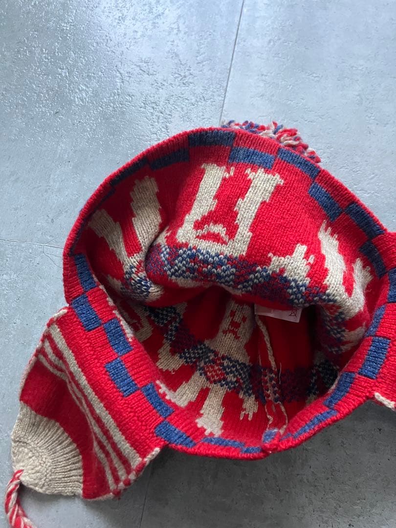 ヴィヴィアンウエストウッド　耳当て付き　ニットキャップ スカル　可愛い