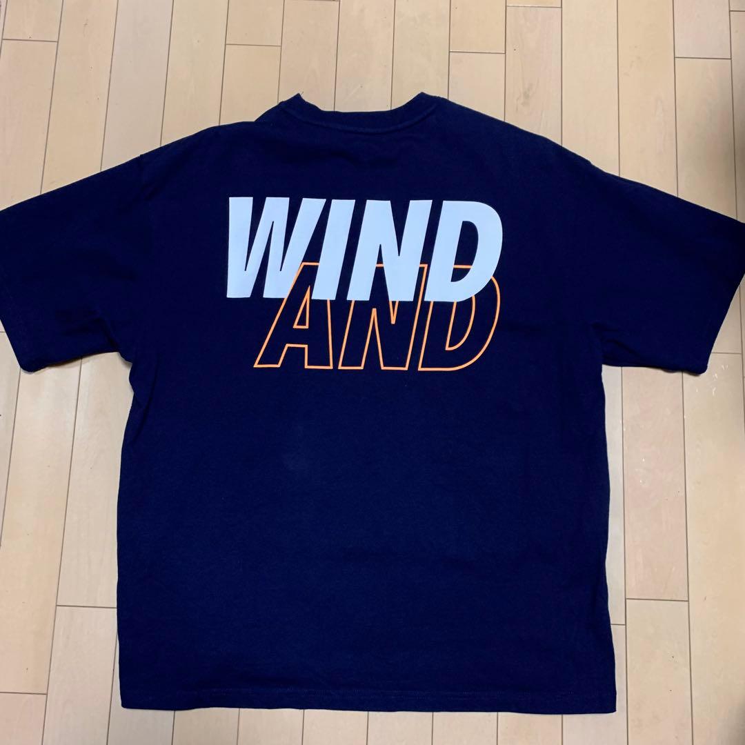XL WIND AND SEA ロゴt ネイビー NAVY Tシャツ ロゴ