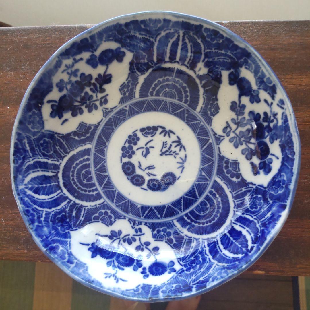 印判　皿　8枚　サイズ　直径１５センチ深さ５センチ　アンティーク物　明治時代以降