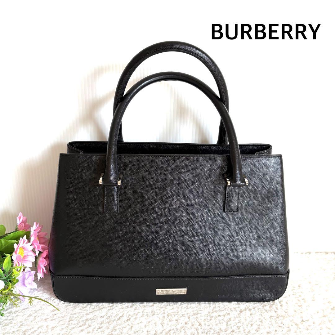 美品⭐︎BURBERRY バーバリー⭐︎ブラック ハンドバッグ /フォーマルバッグ