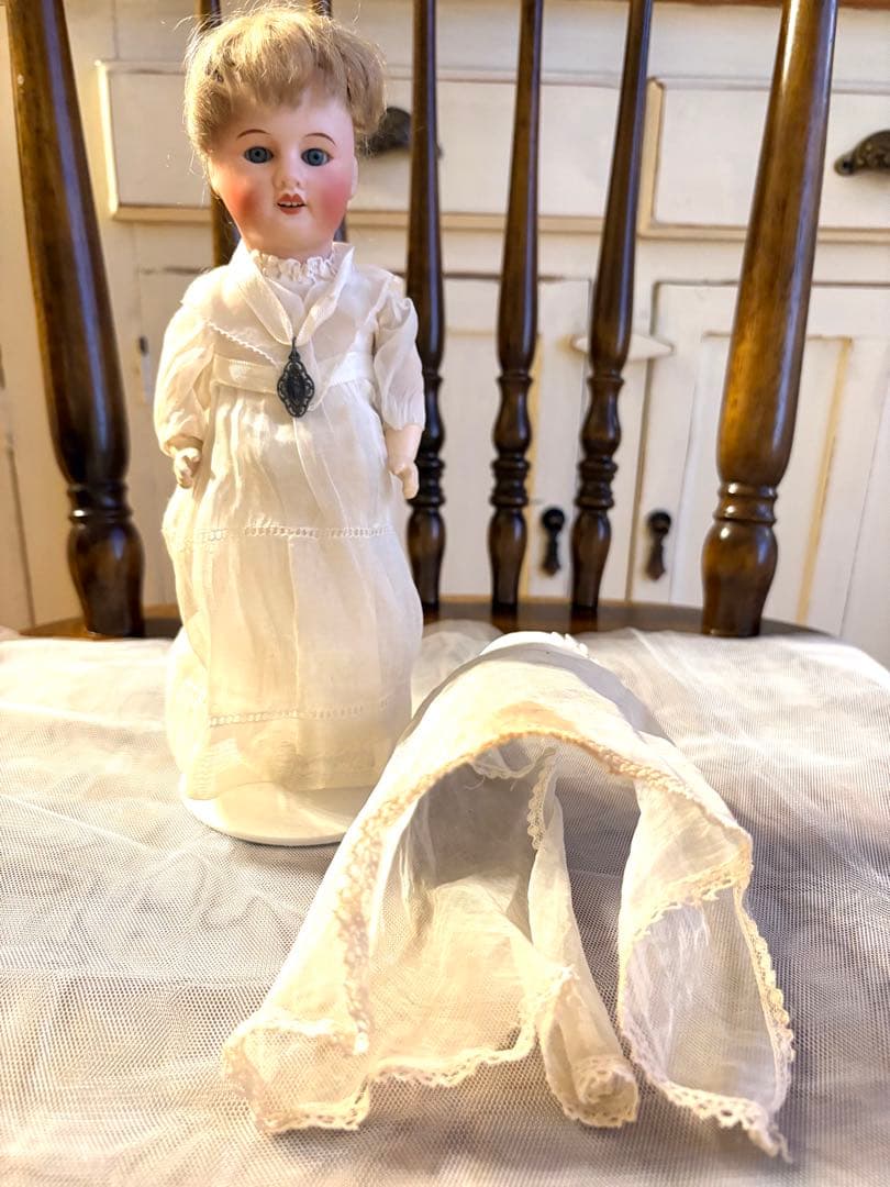 ♡UNIS FRANCE ビスクヘッド　コミュニオンドール　初聖体　スタンド付