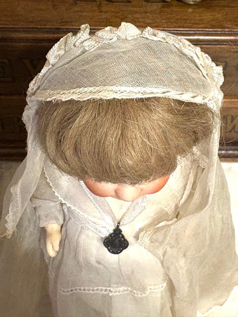 ♡UNIS FRANCE ビスクヘッド　コミュニオンドール　初聖体　スタンド付