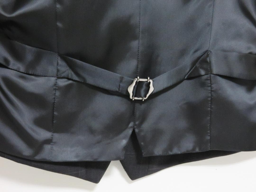 ハンガー付属 新品 LARDINI ウール ジレ 44 チャコールグレー