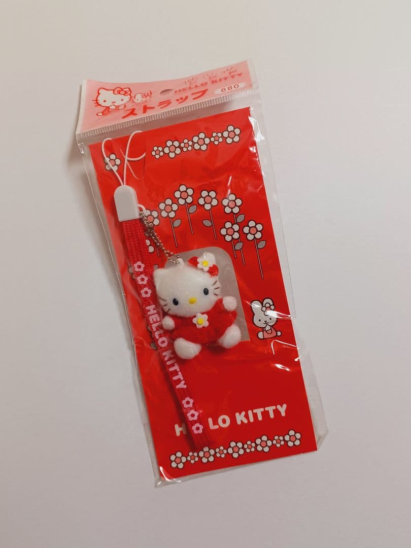 週末限定価格☆ハローキティ　レトロ　マスコット　ストラップ　キティ　2000年製