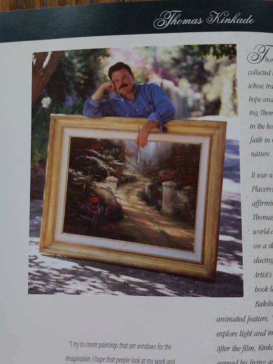 トーマス キンケード 絵画 TEACUP COTTAGE 保証書付き 1996年