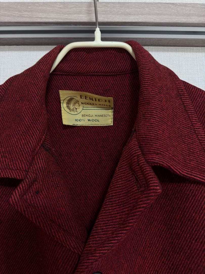 Q*n様 BEMIDJI ベミジ ウールジャケット CPOジャケット レッド メ