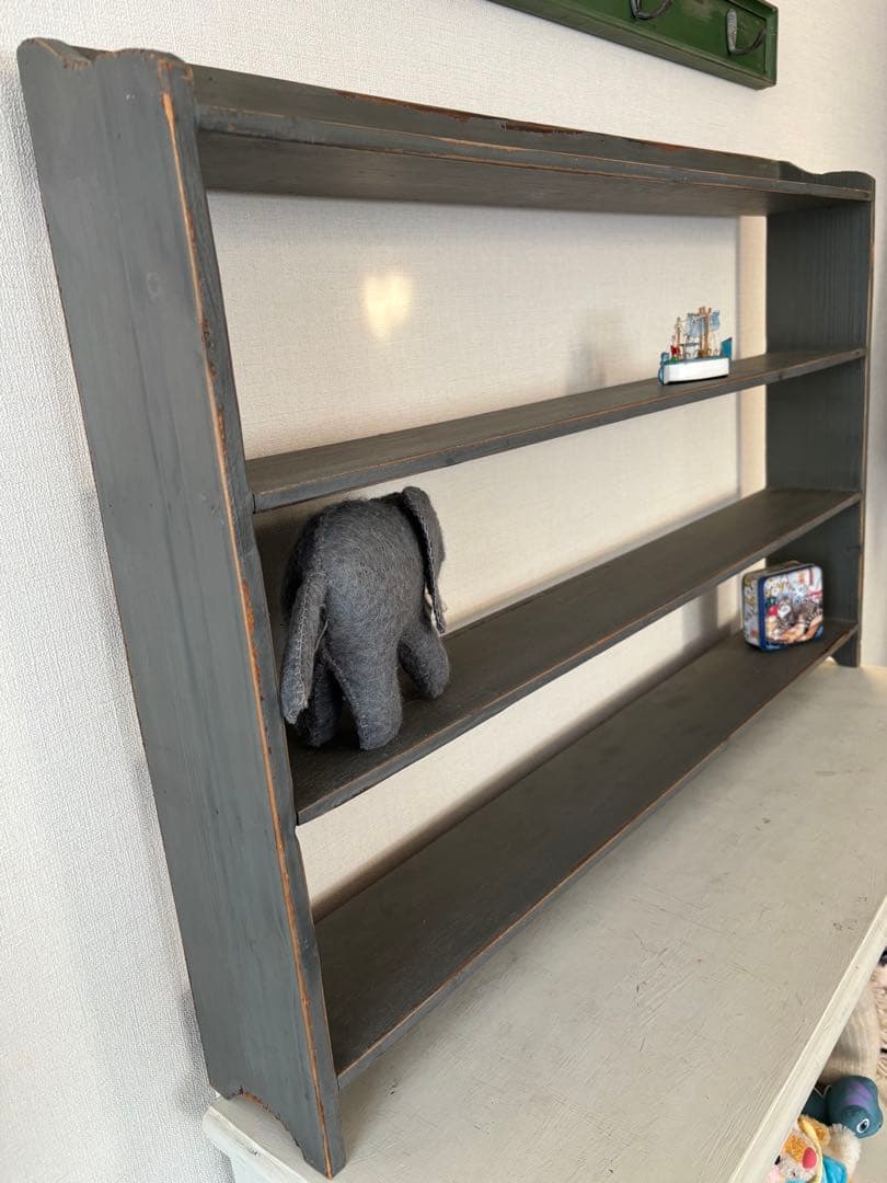 週末お値下げ！イギリスアンティークシェルフウォールシェルフ壁掛けラック