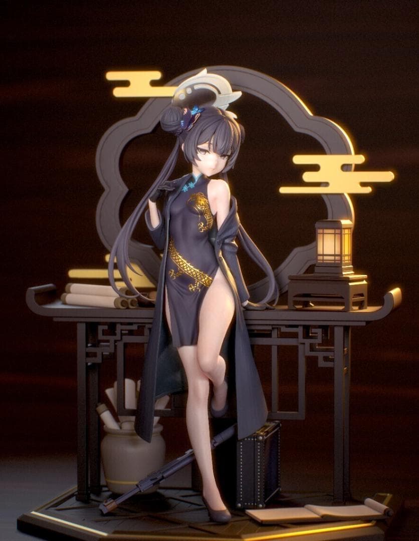 24㎝　未塗装未組立　ガレキ　ブルーアーカイブ　竜華キサキ　玄龍門　門主　山海経