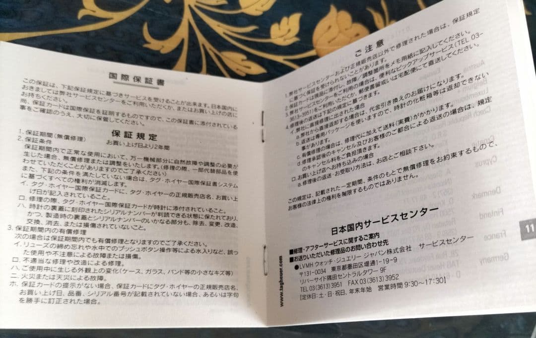 TAG Heuer WN1112.BA0332 時計空き箱駒3駒セット