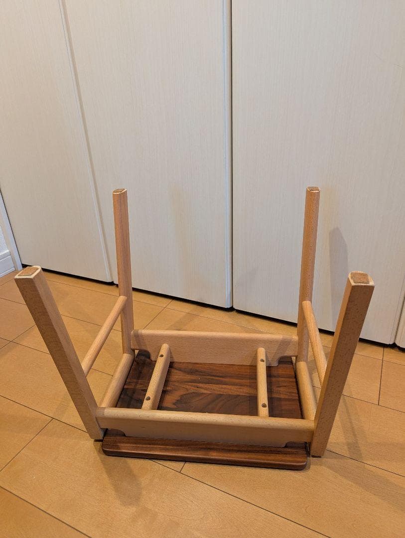 廃盤☆天然木製スツール ブラウン シンプルデザイン　サイドテーブル