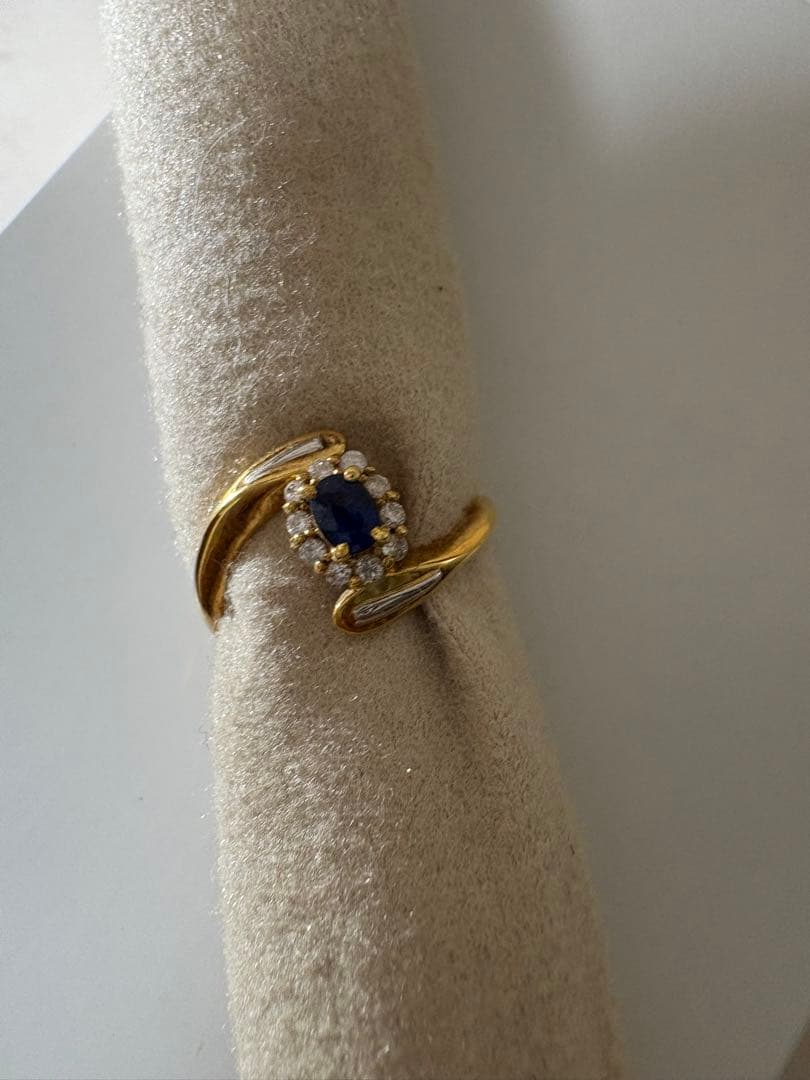 ゴールド サファイア リング