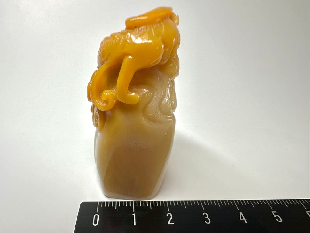 螭虎 古獣　田黄　高級印材　ラオス　篆刻　印材　印石　書道　落款　遊印