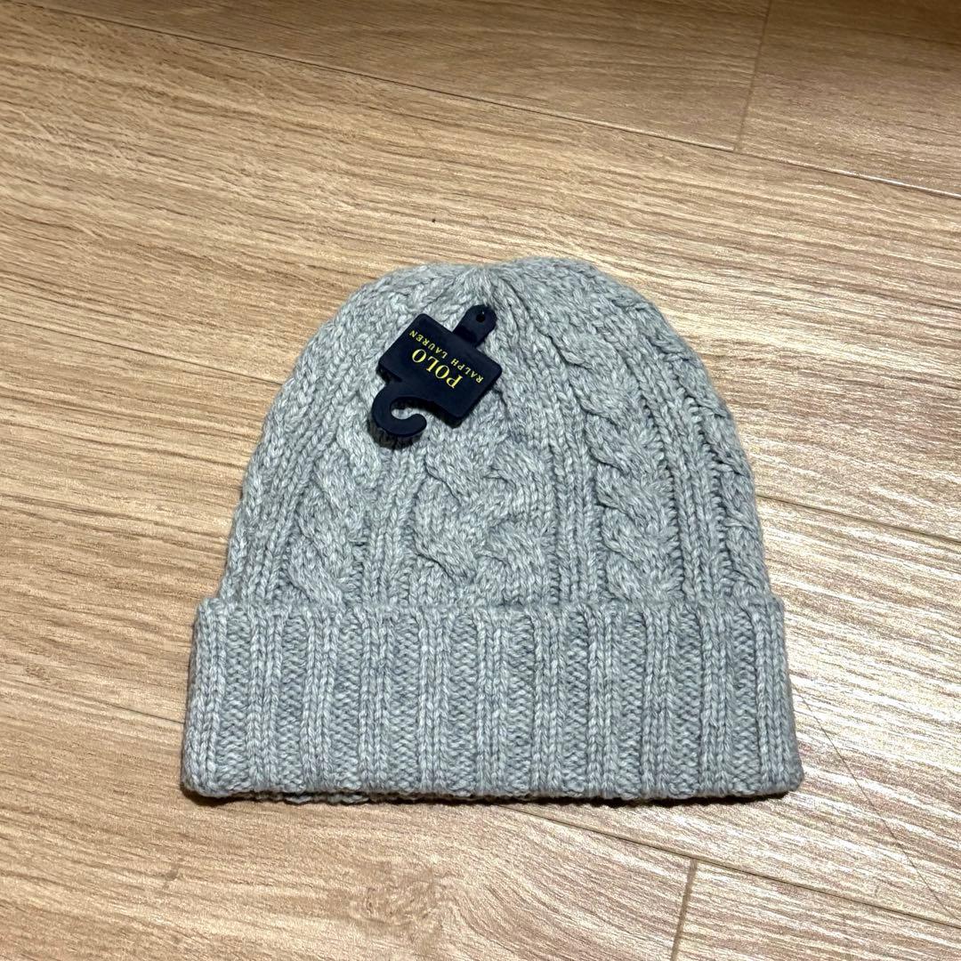 ポロラルフローレン　ポロベア　ケーブル編み　ニット帽