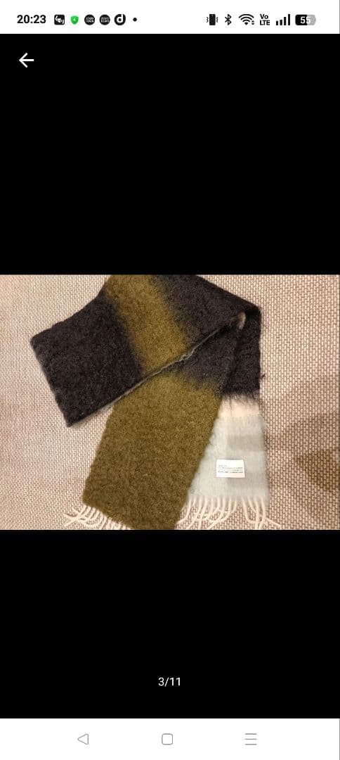 LOEWE マフラー 多色 ストライプ