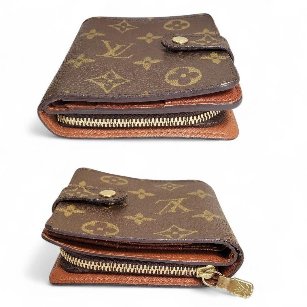 ☆美品☆ ルイヴィトン モノグラム コンパクトジップ M61667 二つ折り財布