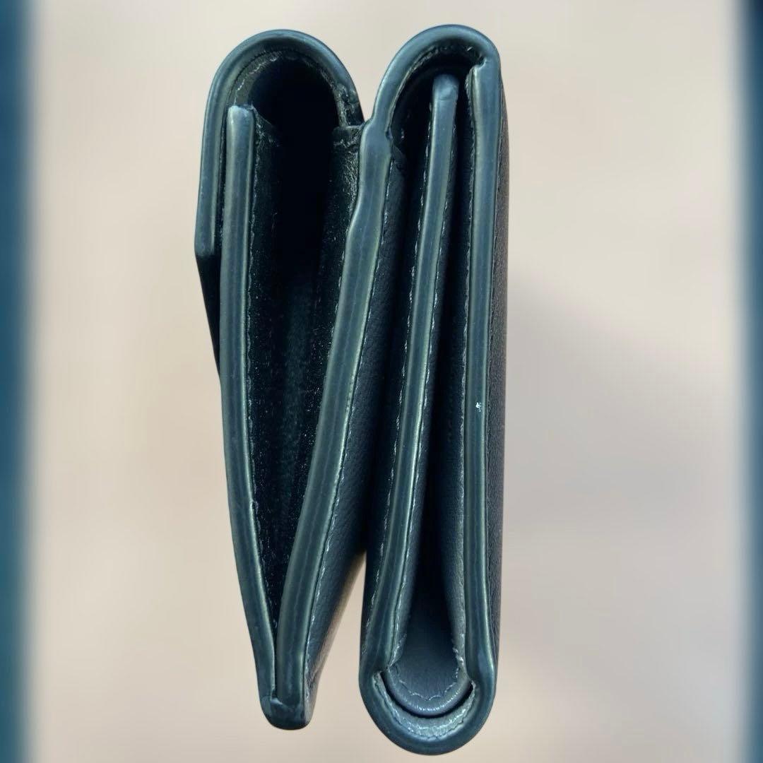 Pyon　美品　BALENCIAGA 三つ折り財布　黒×グレー