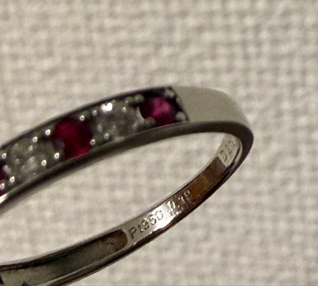 ルビー ダイヤモンド ハーフエタニティ8.5号