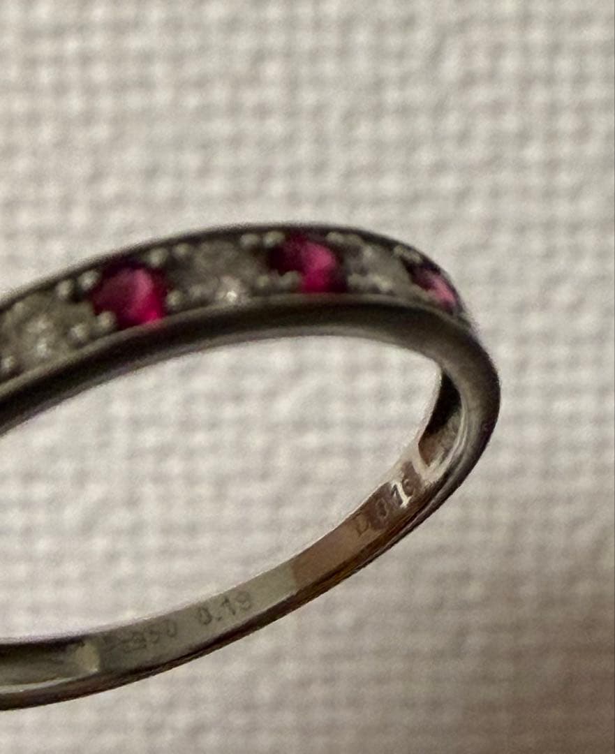 ルビー ダイヤモンド ハーフエタニティ8.5号