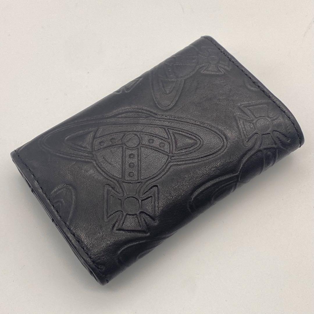 【良品】ヴィヴィアンウエストウッド・6連キーケース・レザー・黒・リング