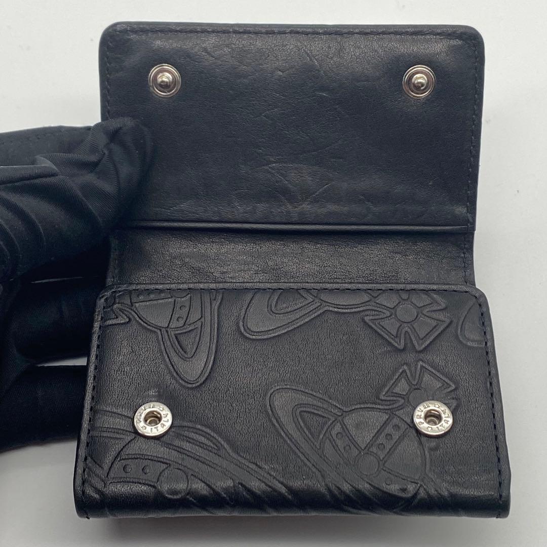 【良品】ヴィヴィアンウエストウッド・6連キーケース・レザー・黒・リング