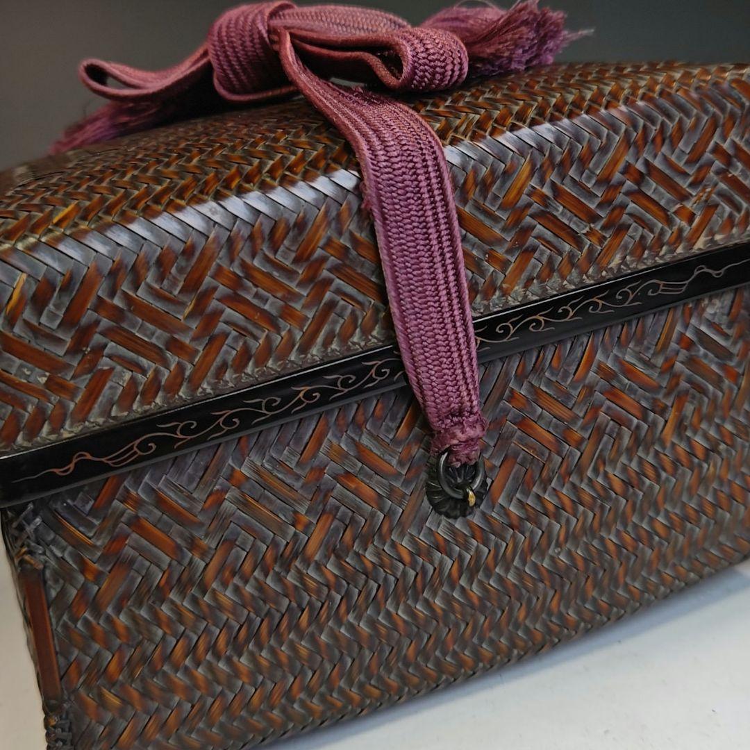 イ834 茶籠『御所籠一式　野点道具』茶篭　茶道具　網代籠