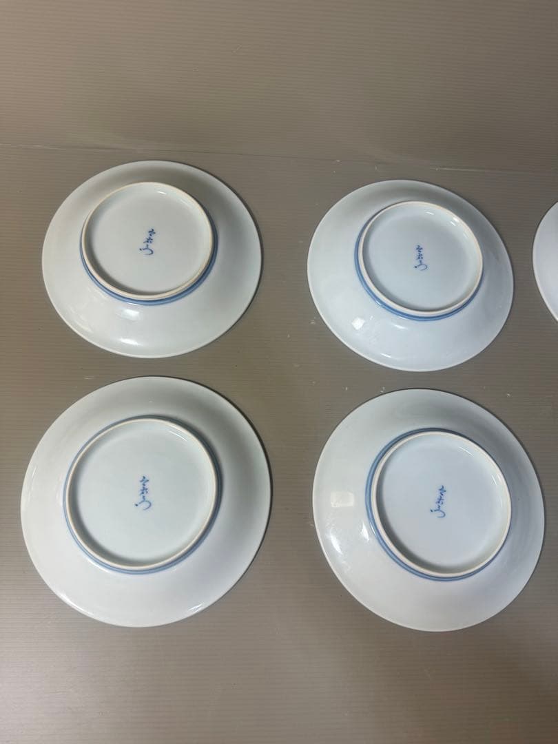 2462 人間国宝 今泉今右衛門 作 桃文様飾皿  6客　未使用