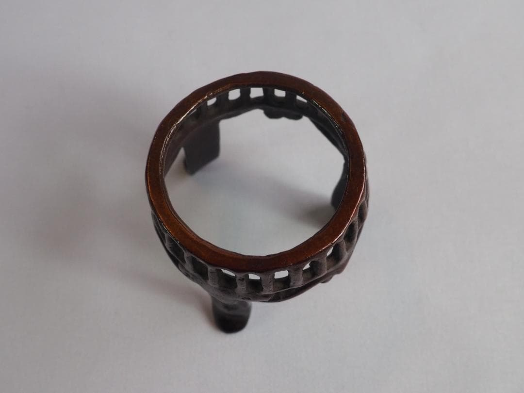 4代一ノ瀬宗辰造『唐銅墨台蓋置』（共箱）