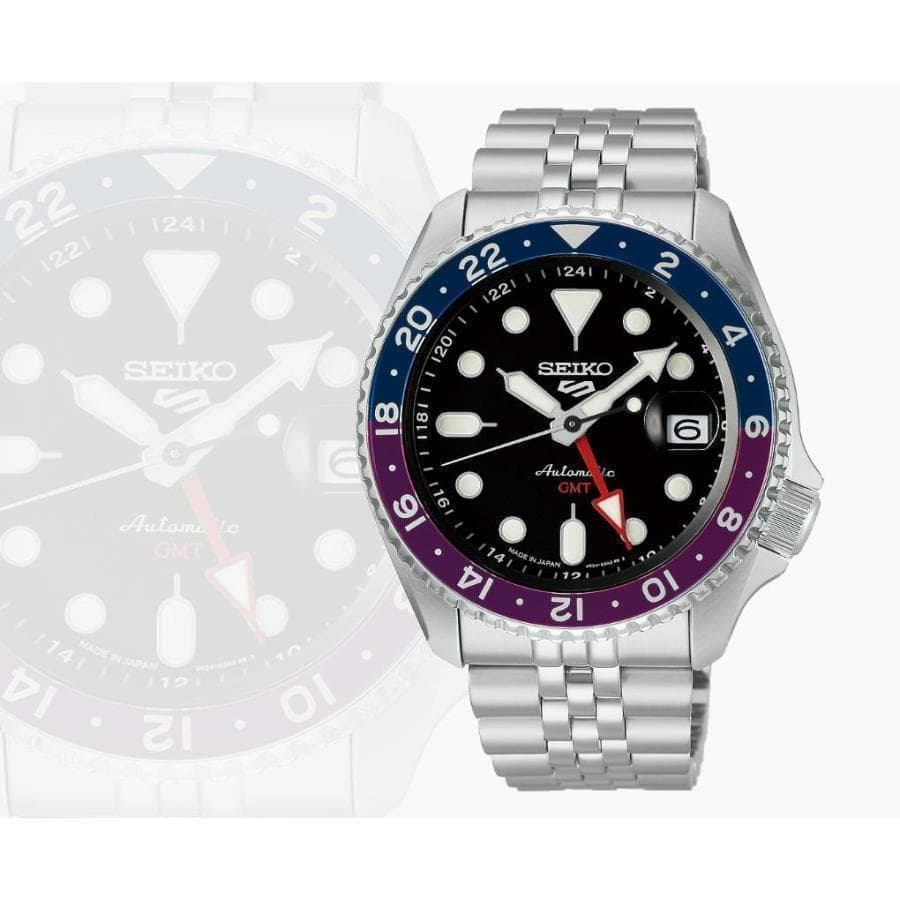 セイコー5 スポーツ 自動巻 メカニカル 腕時計 SKX GMT SBSC021