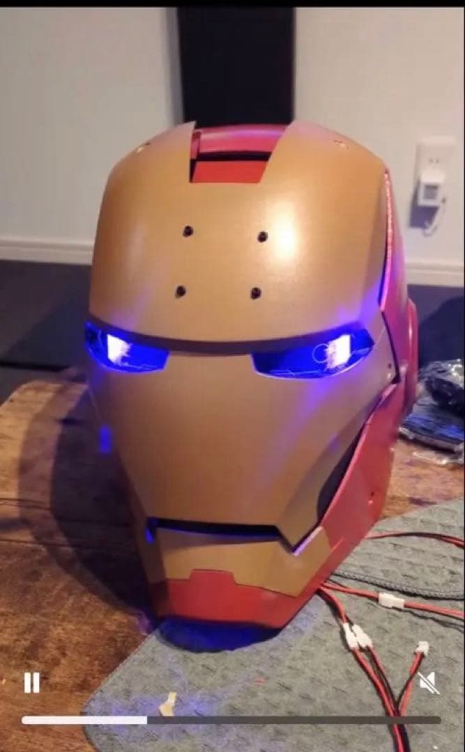 アイアンマン コスプレ フルボディスーツ LEDヘルメット付き