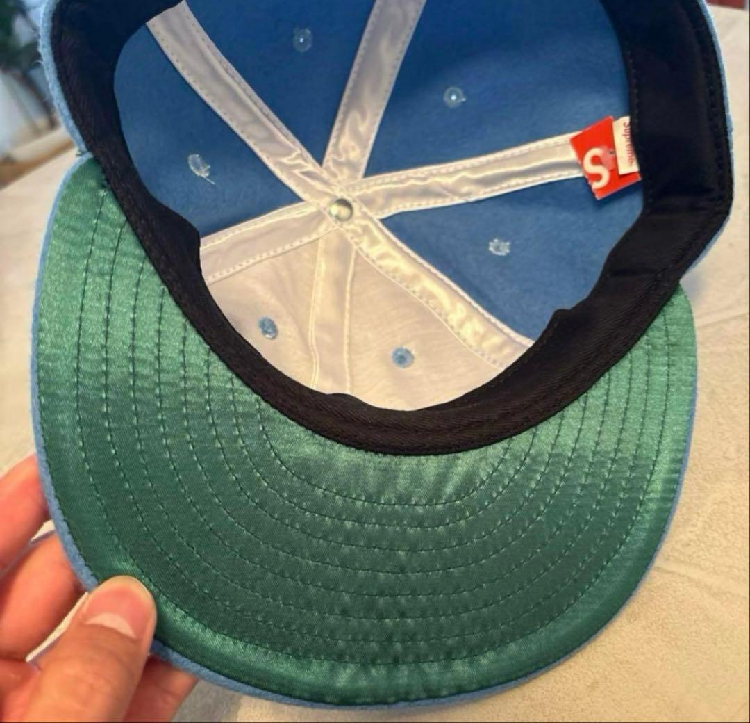 supreme青色キャップ