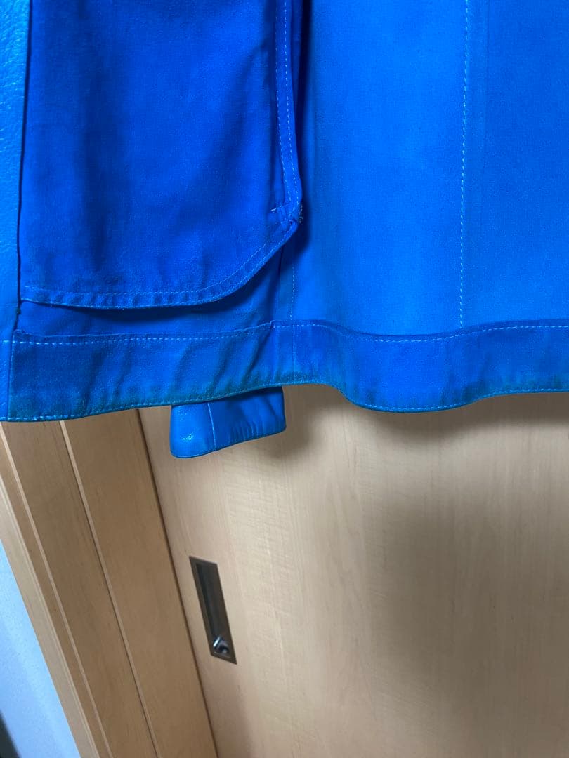 マ*ロ様 PAUL SMITH シングルライダースジャケット 青