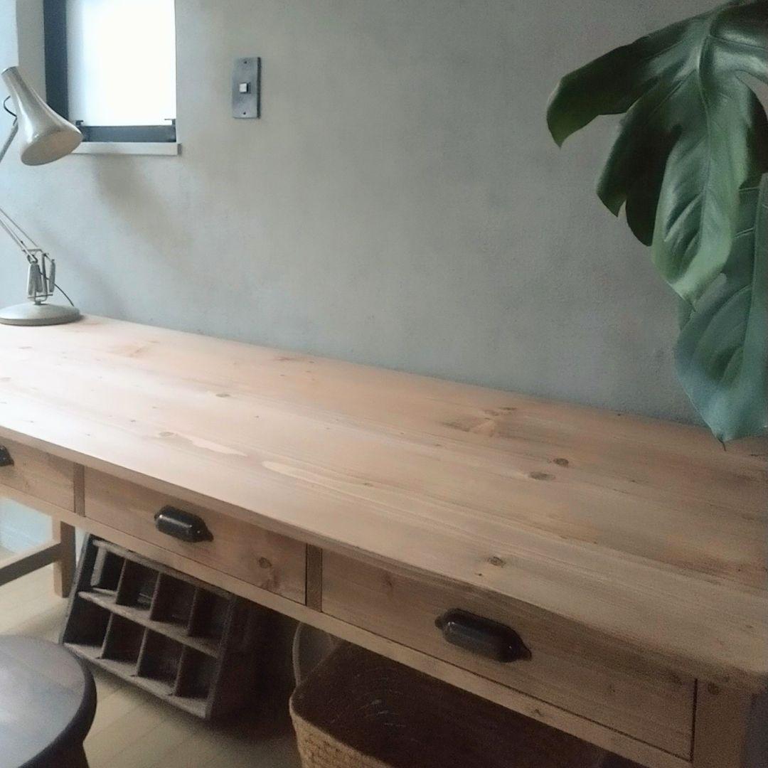 ひとり掛けでもふたり掛けでも 4ドロワーズ作業台 幅170 ワークテーブル