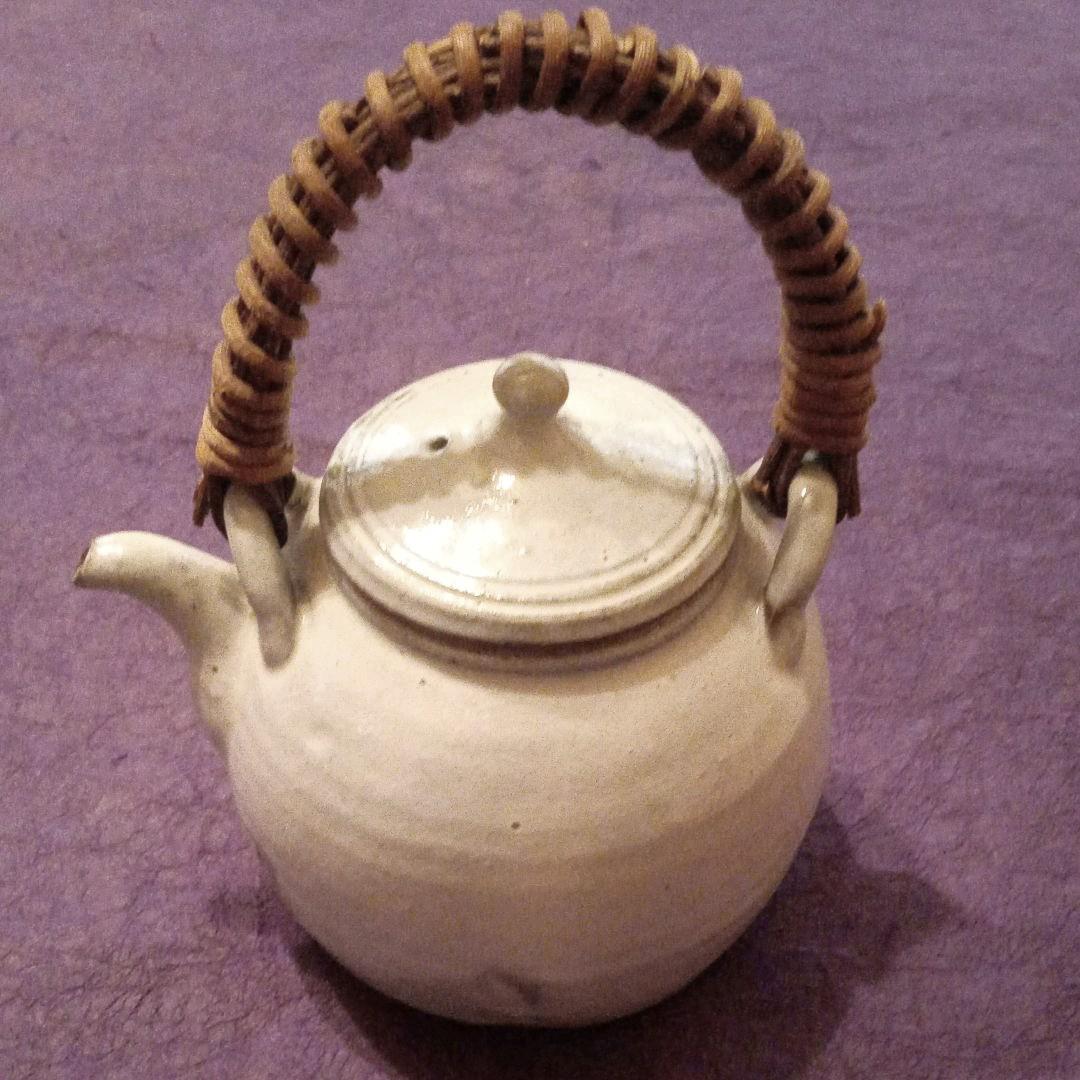 信楽焼　穴窯　粉引土瓶