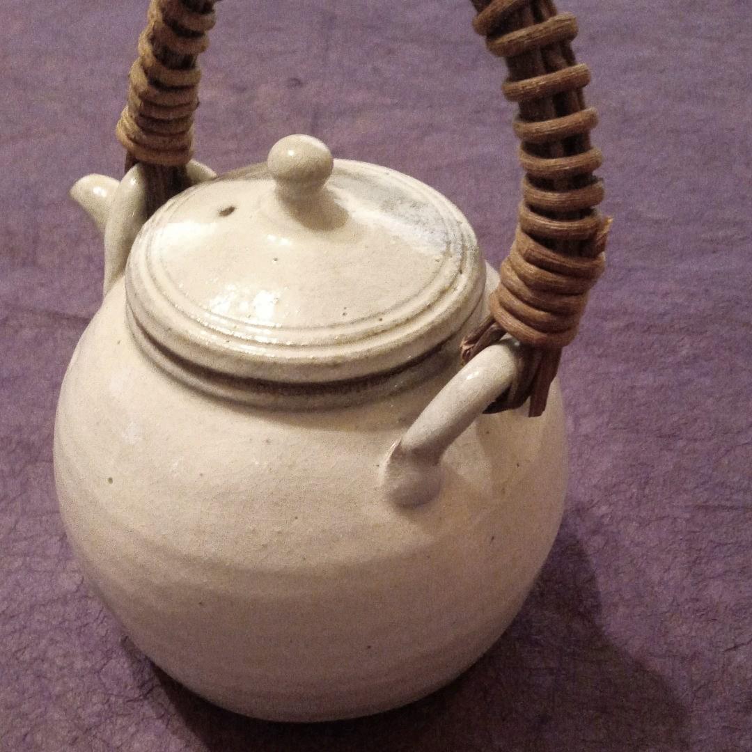 信楽焼　穴窯　粉引土瓶