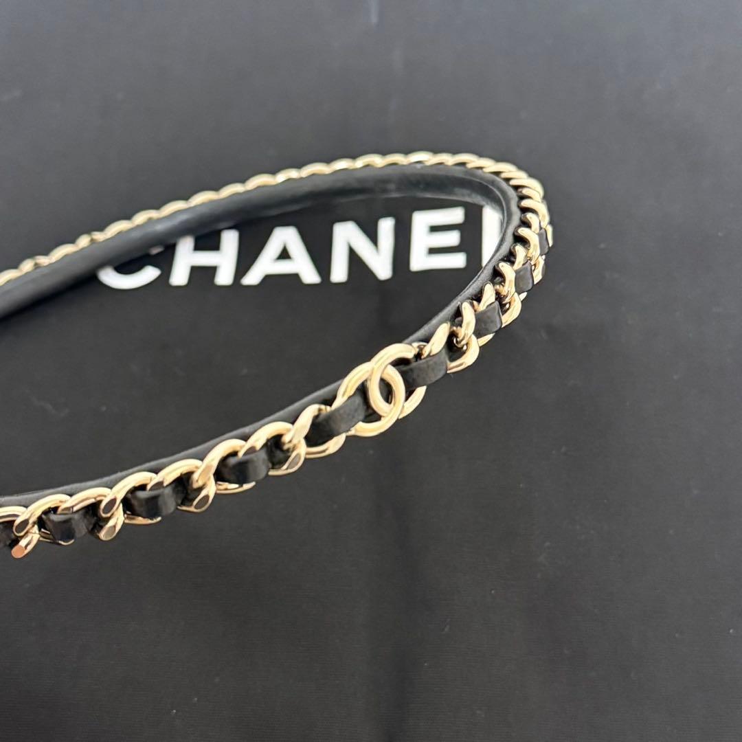 CHANEL カチューシャ　チェーン　ココマーク