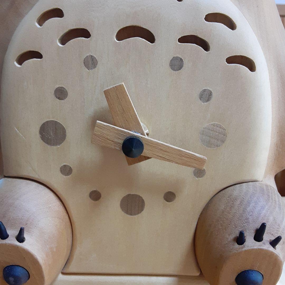 木製　置掛時計　となりのトトロ　リズム時計　しっぽ無し