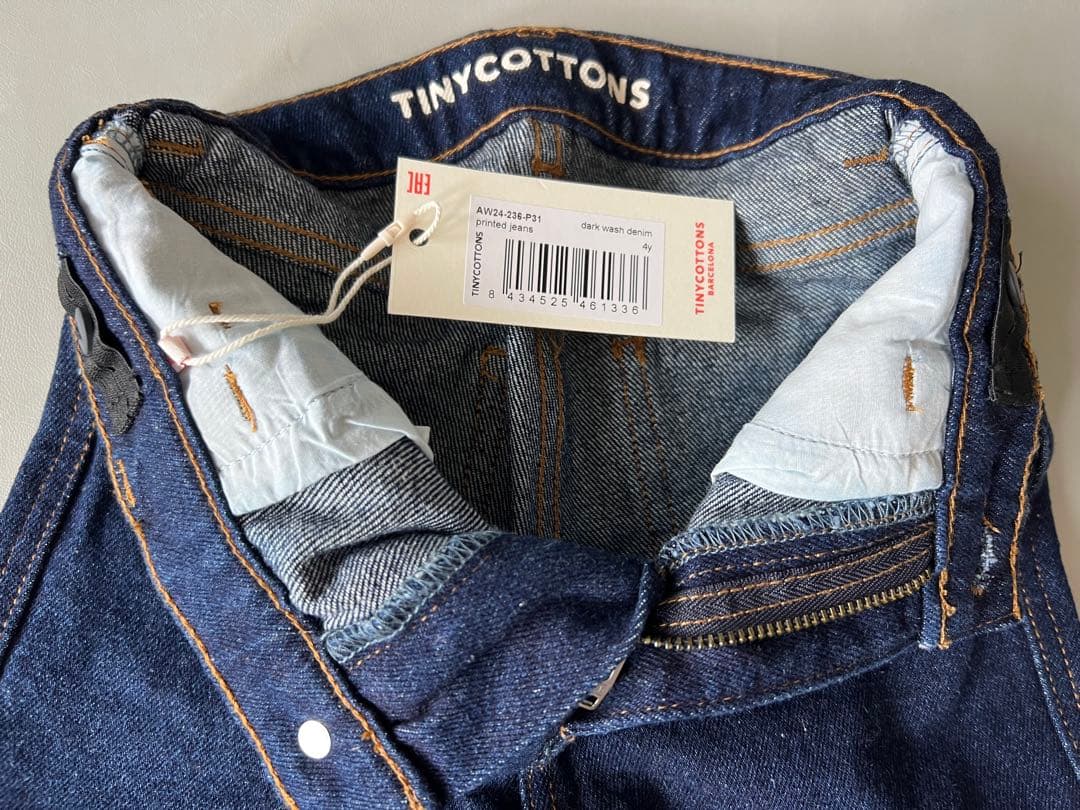 ボトムス・スパッツ TINY COTTONS dark wash denim