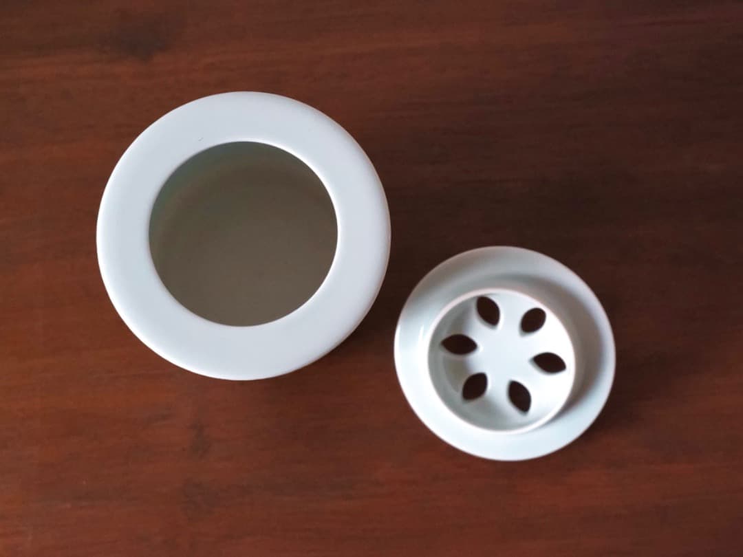 相馬晃　青白磁　しのぎ　香炉　香道具　箱付　茶道具　Q2256