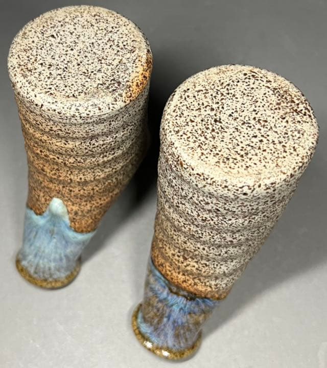 【エビス】酒器 徳利 酒盃 美濃焼 在銘 清風造 細工 飴釉 酒杯 猪口