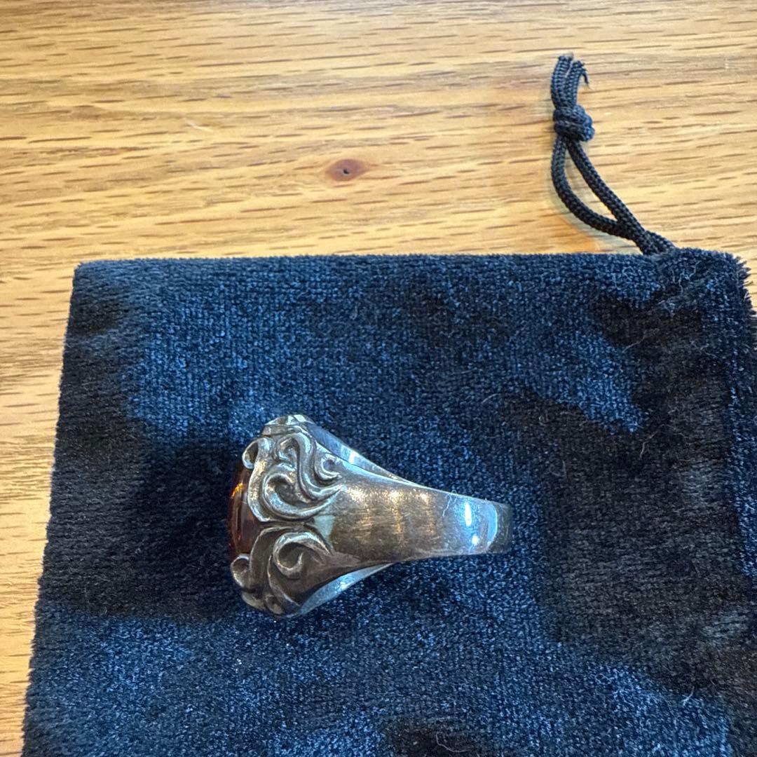 ビザール　琥珀シルバーリング