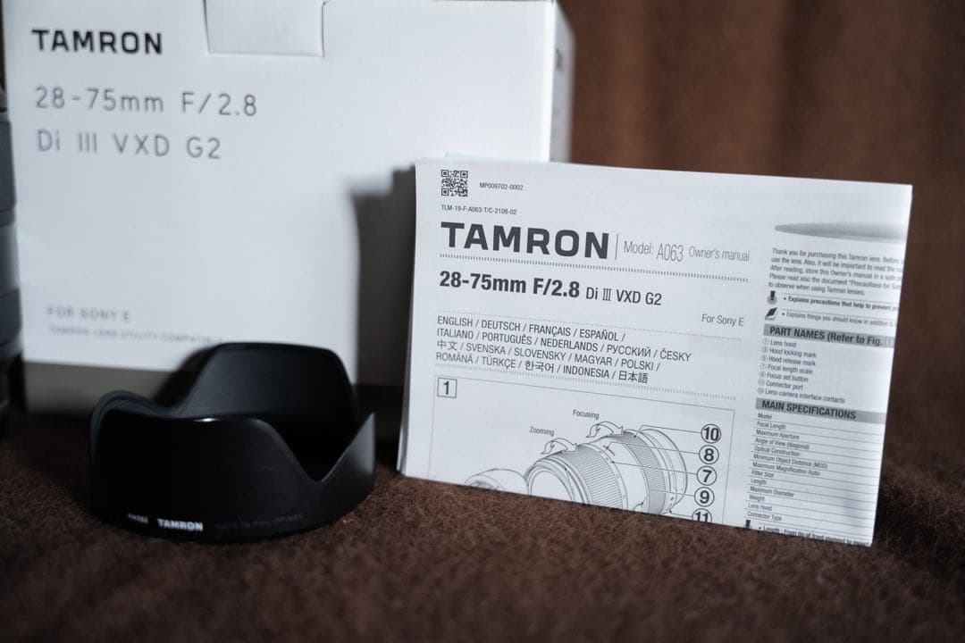 TAMRON 28-75mm 2.8 Di IIIVXDG2 SonyEマウント