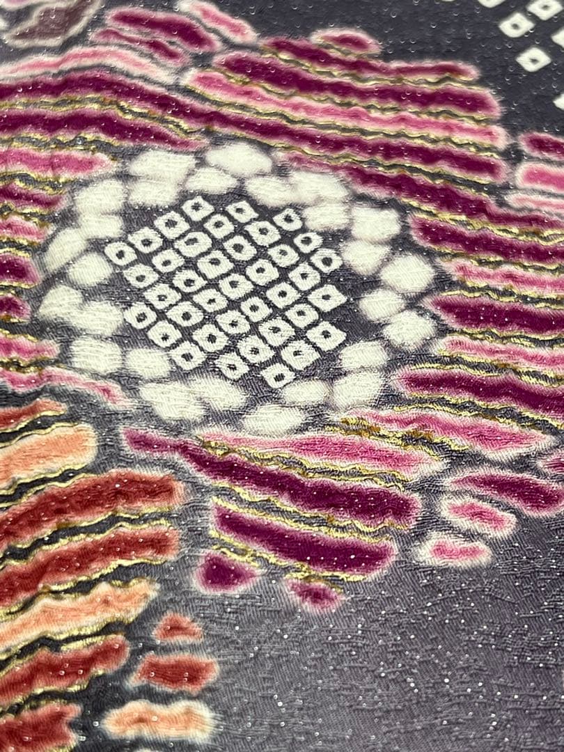 振り袖　フルセット　別誂長襦袢　成人式　金彩加工　銀通し　ますいわ屋扱い　597