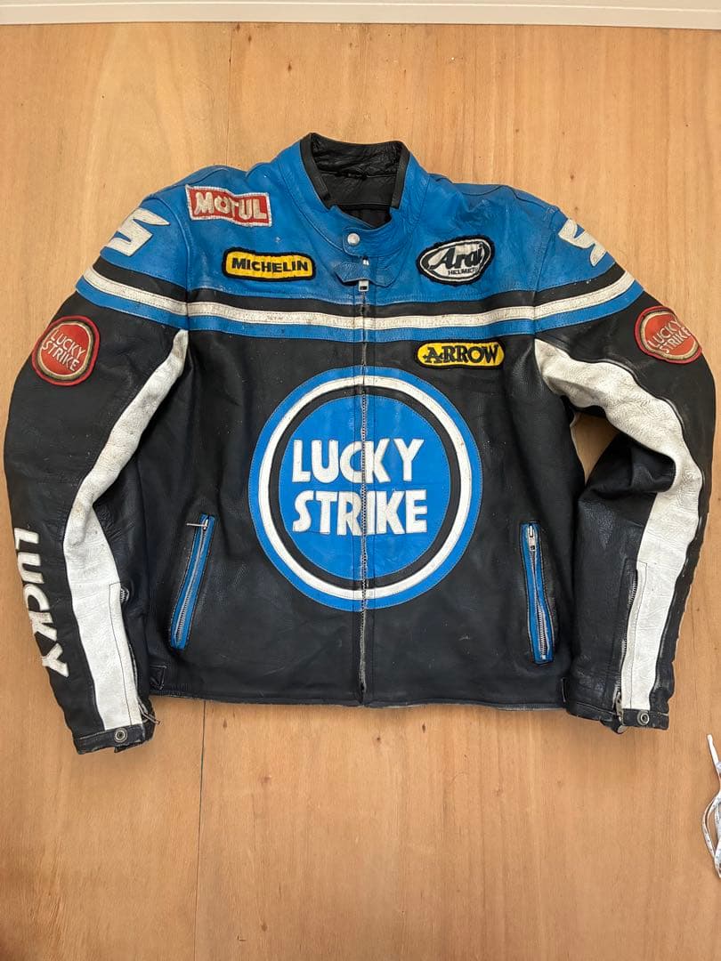 最終値下げ【90s】ヴィンテージ　LUCKY STRIKE レザージャケット