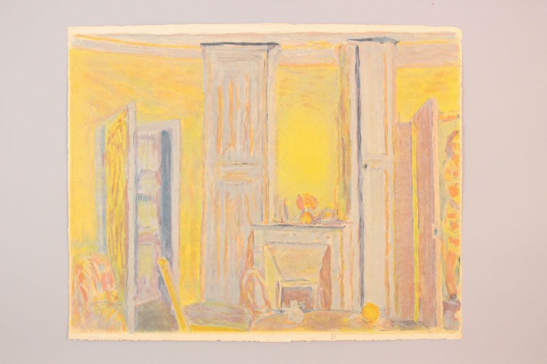 5221 額装　ピエール・ボナール「La chambre jaune 」送料無料