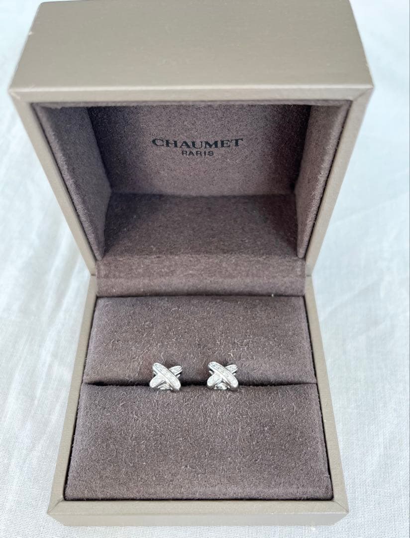 【CHAUMET】ショーメ Jeux de Liens K18ダイヤモンドピアス