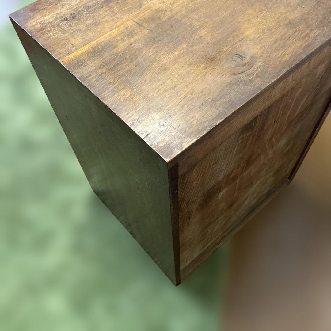 ヴィンテージ　ブラウン木製タンス 5引き出し